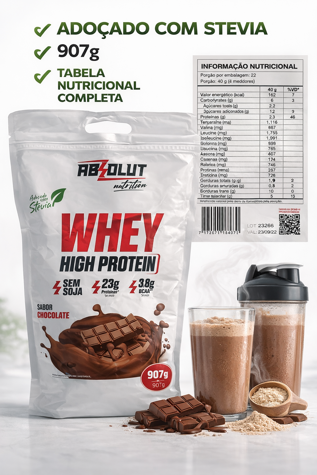 Whein Protein refil Absolut Nutrition