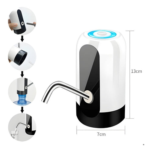 Bomba Elétrica Galão Garrafão Automática Portátil Elegante